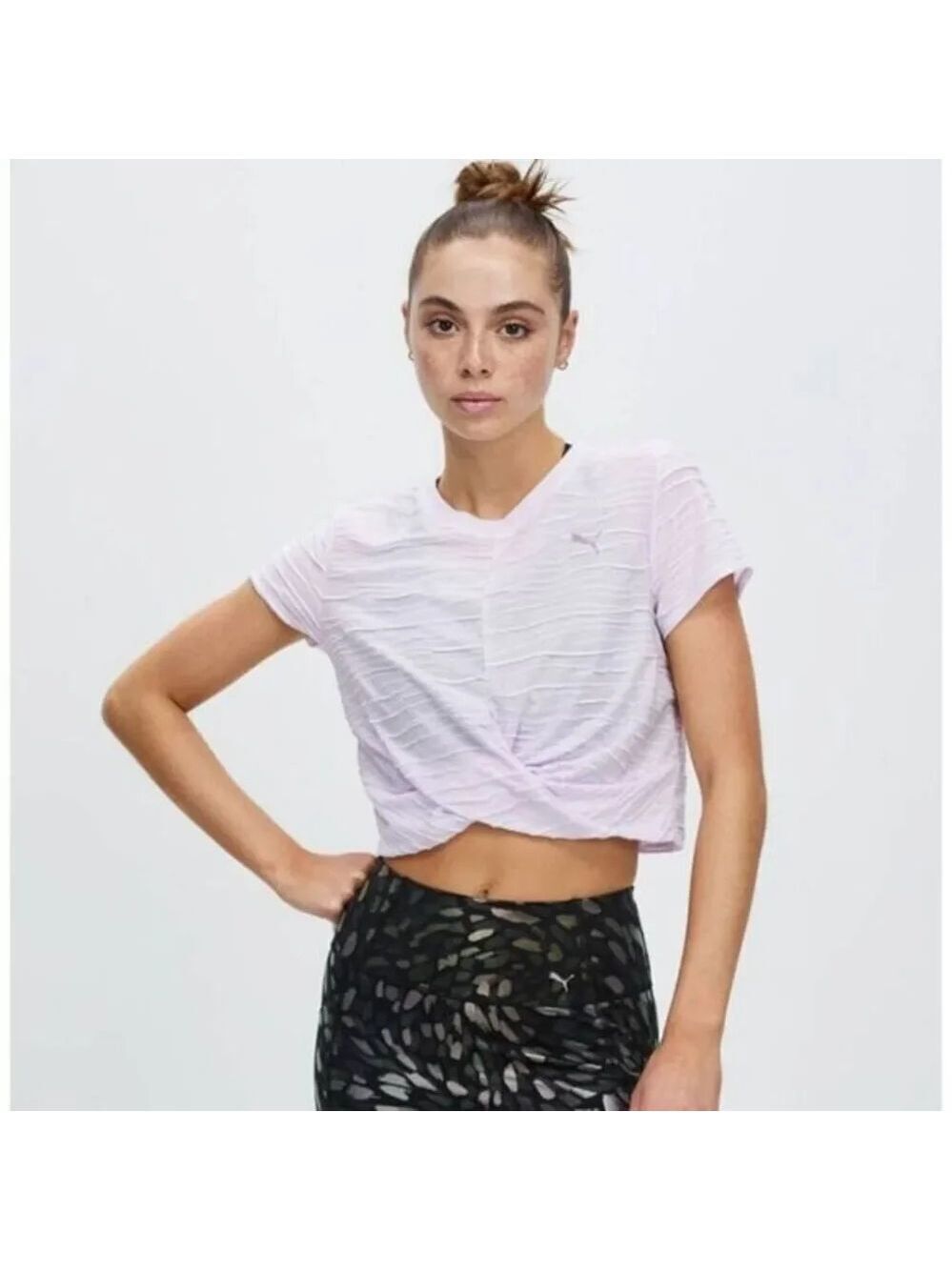 Puma Studio Skimmer Training Tee Women - Lavender Fog Sz XXL